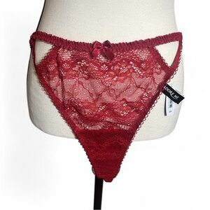 5/$25 
Adore Me Panty Sz 3XL Red CutoutThong Feminine Fairy Cottagecore Fairy